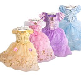 Robe de princesse d'été pour filles, vêtements fantaisie de fête, raiponce, Belle, la Belle au bois dormant, Costume de carnaval de noël, 9501795