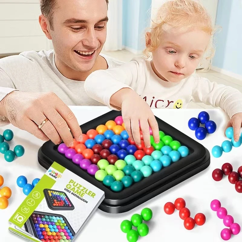 Kid Puzzle Games 40 Challenges IQ 3D Puzzler Board Travel Game barn vuxna kognitiv färdighetsbyggande hjärnspel montessori leksaker