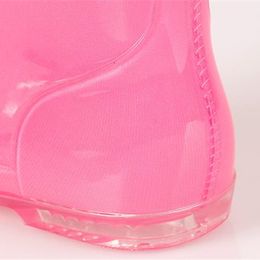 Kid Rainboots PVC garçons filles Boots de pluie étanche à séchage rapide résistant à l'usure légère empêchent glissantes avec faible (1-3 cm)