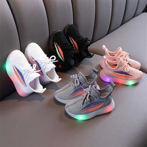 Kid Running Sneakers Summer Children Sport Led schoenen Kinderen Tube INFANTIL Boy Basket Schoenen Lichtgewicht Ademend meisje Chaussure Enfant