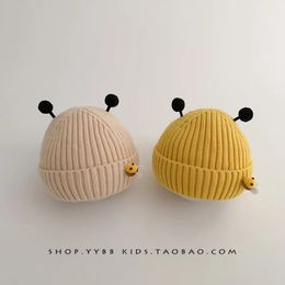 Enfant 44-48 cm né chapeau bébé automne hiver tricoté laine bonnet infantile chaud garçons filles casquette Super mignon casquettes 240112