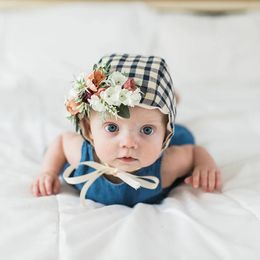 Chapeau de princesse pour enfants, chapeau de cour à fleurs pour bébés filles, chapeau de soleil d'été pour enfants, chapeau de Portrait Po, bonnet 240112