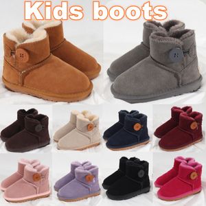 Niños pequeños bebés botines niños botas Australia mini Botas de nieve zapatos cálidos diseñador niños niñas zapato medio Niños zapatillas de deporte bebé jóvenes Clásico invierno Calzado