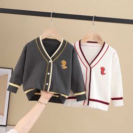 Enfant Printemps Vêtements Bébé Garçons Filles Cardigan Automne Coton Pull Top Bébé Enfants Vêtements Dessin Animé Tricoté Cardigan Pull Y1024