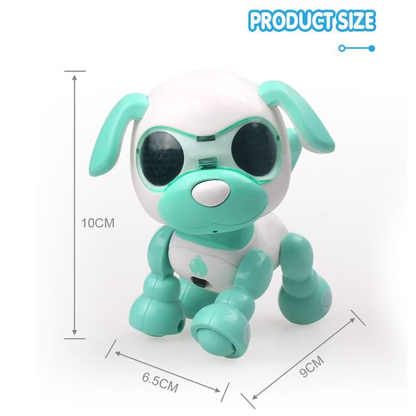 Juguete para niños robot robot perro juguete interactivo niños inteligentes robóticos mascota perra caminata led ojos de cachorro récord