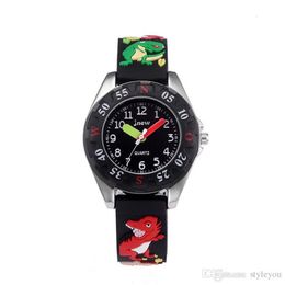 Montre Enfant 3D Dessin Animé Dinosaure Beaux Enfants Filles Garçons Enfants Étudiants Montre-Bracelet À Quartz Très Populaire Montre-Bracelet Horloge De Sport 30m 302c