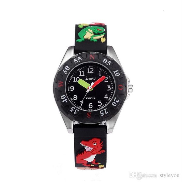 Montre Enfant 3D Dessin Animé Dinosaure Beaux Enfants Filles Garçons Enfants Étudiants Montre-Bracelet À Quartz Très Populaire Montre-Bracelet Horloge De Sport 30m 243C