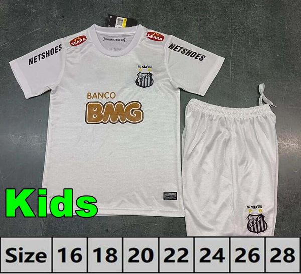 Enfants 2012 2013 maillots de football rétro Santos 11 12 13 NEYMAR JR Ganso Elano Borges 2011 Felipe Anderson maillot de football classique vintage