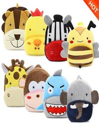 Niños mochilas de animales en 3D para niñas para niñas niñas niños pequeños niños dibujos animados lion bee bagbag de kindergarten juguetes bolsos escolares g4612319