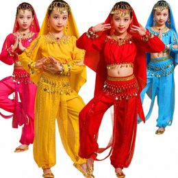 Trajes de danza del vientre para niños y adultos Conjuntos de danza oriental Niñas Danza del vientre India Ropa de danza del vientre Traje Traje de escenario 28tI #