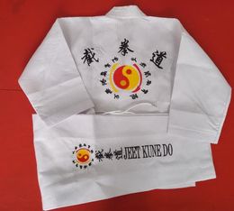 KidsAdult Unisexe broderie Jeet Kune Do UniformSSuit JKD Kung Fu Martial Arts Tenues de formation professionnelle SetSblack