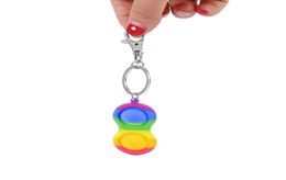 Enfants adultes poussent le jouet bulle clés de trousse de trèfle pendent de clés de la calence sensorielle simple chaîne de clés simples hh31mr1l3936017