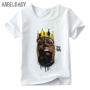 Kids America Hiphop Rock Star Notorious Big Print T-shirt jongens/meisjes zomer t-shirt baby biggie smalls grappige kleding, ooo456