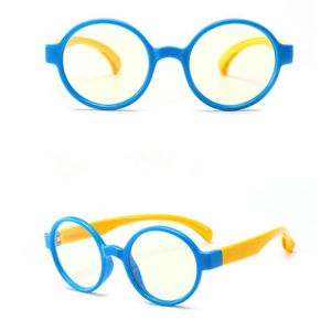 Verres anti-bleues pour enfants Verres anti-UV Protection anti-UV Lunettes de protection Cadre flexible Cadre Eyeglasses Girl Gafas Para Niños