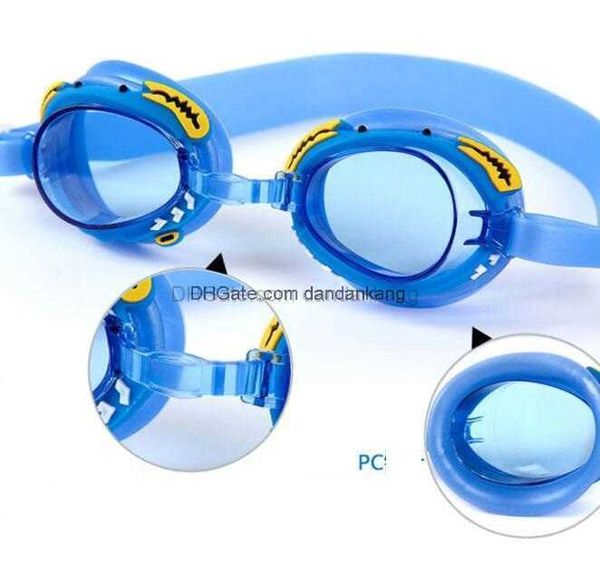 Gafas de natación impermeables antivaho para niños para niños y niñas Gafas de buceo con patrón de dibujos animados con tapones para los oídos Gafas de natación de silicona Gafas