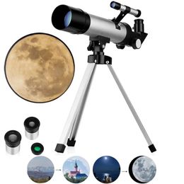 Kids Astronomical Telescope Professional Reflect Spyglass Education Science Débutants monoculaires avec des cadeaux de voyage de camping Tripod 240408