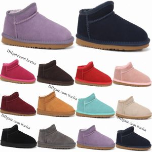 Niños Australia Clásico Mini Botas Zapatos para niñas Diseñador Bota de nieve Bebé Niño Juventud Niño Zapatillas de deporte de invierno Zapato para niños rosa negro rojo n6P3 #