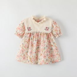 kinderen baby meisjes jurk zomerkleding Peuters Kleding BABY kindermeisjes paars roze zomerjurk