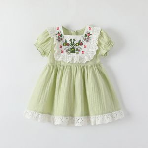 Kids baby meisjes jurk zomer groene kleding Peuters Kleding BABY kindermeisjes paars roze zomerjurk r0NV#
