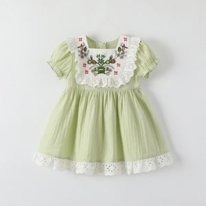 Enfants bébé filles robe été vert vêtements tout-petits vêtements bébé enfants filles violet rose robe d'été V51I #