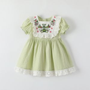 Enfants bébé filles robe été vert vêtements tout-petits vêtements bébé enfants filles violet rose robe d'été I7L8 #