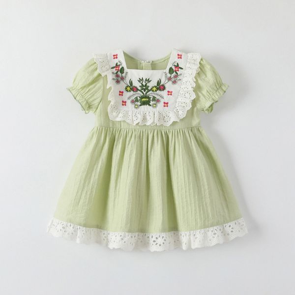 enfants bébé filles robe d'été vêtements verts pour tout-petits vêtements bébé enfants pourpre rose rose violet i4dw #