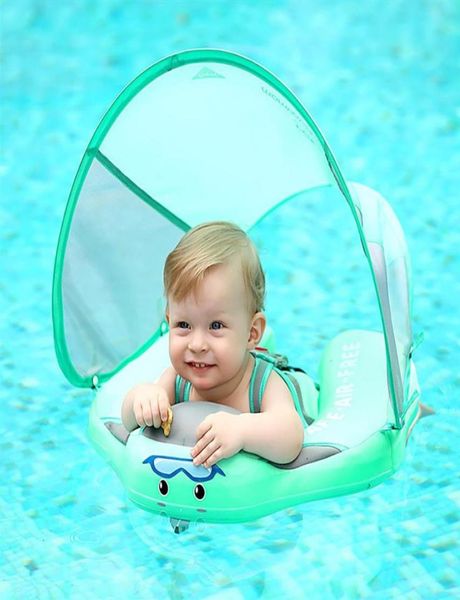 Anneaux de natation pour bébé avec auvent, avec pare-soleil, non gonflable, accessoires de natation pour bébé, anneau de bain flottant 529 J19706735