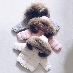 Enfants Bébé Toddler Garçon Fille Chaud En Fausse Fourrure À Capuche Veste D'hiver Manteau Survêtement # 3S09 LJ201017