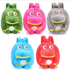 Mochilas para niños Bebé Dinosaurio Niño Shoolbag Felpa Kindergarten Bolsas escolares Niños Peluches Juguetes Bolsas Bolsa de viaje al aire libre 5 Diseños DW2668