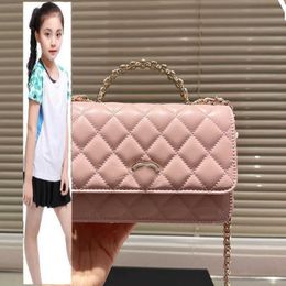 Sacs pour enfants Brand de luxe CC Sac top twotone perles Tote Tote woc épaule accordéon sacs portefeuille sur le matériel en métal doré