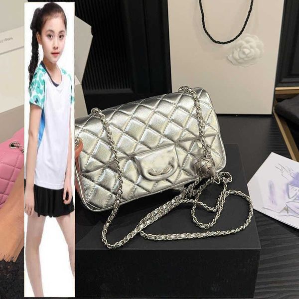 Sacs pour enfants Brand de luxe CC Bag des femmes designer de la peau d'agneau Crush Silver Ball Bead Mini CF Sacs à bandoulirs classiques rabat monte