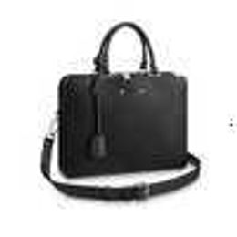 Sacs pour enfants Marque de luxe sac pour hommes Armand Black Cowhide Zipper Business One épaule Crossbody Handheld Mandoncasse M54381