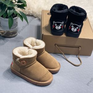 Chaussure enfant fourrure bottes de neige bébé enfants bottes garçons filles designer moelleux pantoufle plate-forme chaussures de laine en plein air tout-petits mini botte australie chaussure chaude enfants 666