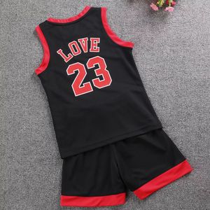 Kids Basketball Jersey Sets Boys and Girls Basketball Uniforms Sportset Pas lege jeugdtraining basketbal jerseys kort aan