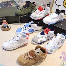 Zapatillas de baloncesto para niños JumpmanTraviss 6s Red Oreo VI Sneaker Toddler Washed Denim SC0TT UNC Infrared Carmine designer Shoe TD Kicks yayihong