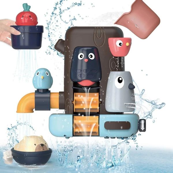 Toys de bain pour enfants pipeline Spray Spray Game de douche Elephant Bath Baby Toy for Children Swimming Bathroom Bathing Down Toy 240423