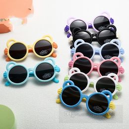 Kinderen strandzonnebril meisjes cartoon siliconen frame gepolariseerde zonnebril bril mode kinderen UV 400 veiligheidsbril Z6673