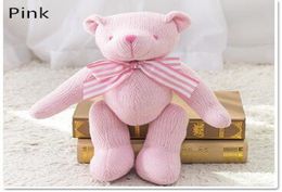 Enfants ours en peluche poupées jouet bébé en peluche nœud tricoté ours jouets fille garçon créatif cadeaux de fête de noël jouet GXT 0011272180