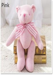 Enfants ours en peluche poupées jouet bébé en peluche nœud tricoté ours jouets fille garçon créatif cadeaux de fête de noël jouet GXT 0012221182