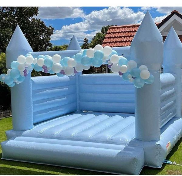 Niños Cumpleaños actividades al aire libre Alquiler de fiestas Casa gorila inflable blanca Castillo de puente de rebote de aire duradero para ceremonia de boda al aire libre Recepción-20 estilo