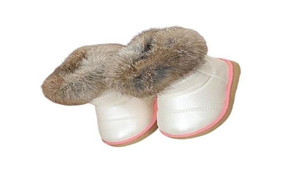 Enfants bottes vraie fourrure chaussures d'hiver en peluche chaud antidérapant enfant en bas âge noir rose blanc filles bottine neige pas cher nouveau 2011285031772