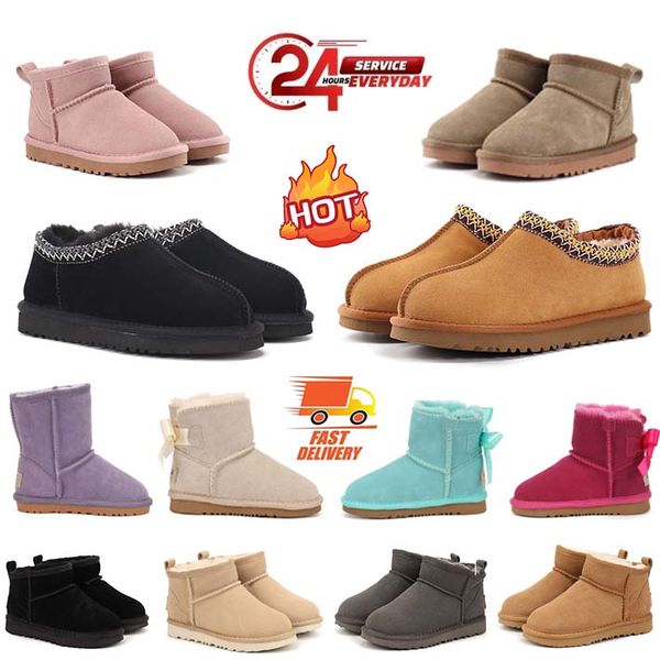 Kids Boots Boots Boots Australia Snow Boot Designer Enfants Winter Classic Ultra Mini Boot Baby Fur Booty Boys Girls Girls Ankle Halmies Boties Child Suede Boties 21-34