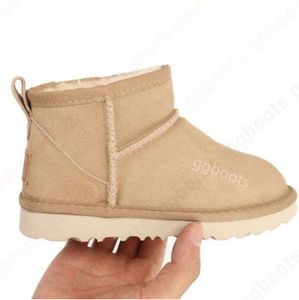 Bottes pour enfants Uggskid Tasman Tazz Pantoufles Bébé Châtaigne Diapositives En peau de mouton Ultra Mini Botte de neige Mules d'hiver Laine Garçons Filles Cheville Fourrure ug 5536ESS