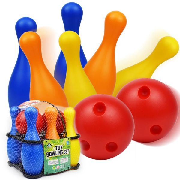Kids Bowling Set Bowling Game Skittle and Balls Sports Educational for Home Kindergarten Toddler 19cm