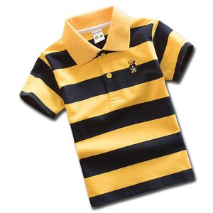 Enfants garçons 1-15 ans Multi Style mode été coton à manches courtes enfant en bas âge motif bande Polo mignon T-shirt 2 pièces en gros