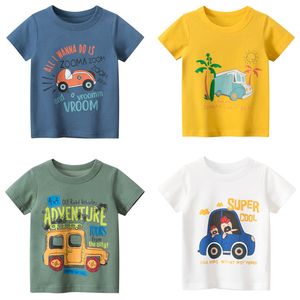 kids boys clothes cotton short sleeve tshirts car bus cartoon children clothes 29 years kids summer clothing