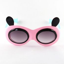 Gafas de sol divertidas con diseño de Panda para niños y niñas, gafas de sol con dibujos animados bonitos para niños, montura de silicona para exteriores con protección UV400