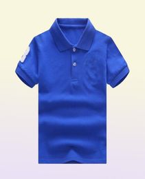 Poloshirts voor kinderen, jongens, effen kleuren, peuterjongen, revers, korte mouwen, tops, meisjes Lersure-kleding, babykatoenen T-shirtsfor216T8120059