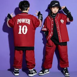 Kids Boys Suits Girls Streetwear Fashion Hip Hop Jazz Dance Clothing Shirt Cargo Pants T-Shirt Sets Children Sport Tracksuits 240407