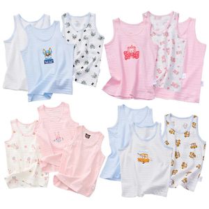 enfants garçons sous-vêtements 3pcs / pack enfant en bas âge garçon débardeurs coton doux gilet pour enfants bébé fille vêtements d'été sans manches top tee 240301